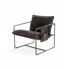 Gestoffeerde Fauteuil met Armzakken en Metalen Frame, Set van 2