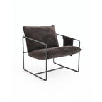 Gestoffeerde Fauteuil met Armzakken en Metalen Frame, Set van 2