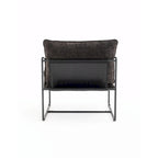 Gestoffeerde Fauteuil met Armzakken en Metalen Frame, Set van 2
