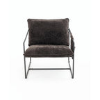 Gestoffeerde Fauteuil met Armzakken en Metalen Frame, Set van 2