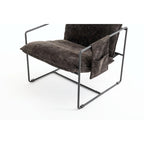 Gestoffeerde Fauteuil met Armzakken en Metalen Frame, Set van 2