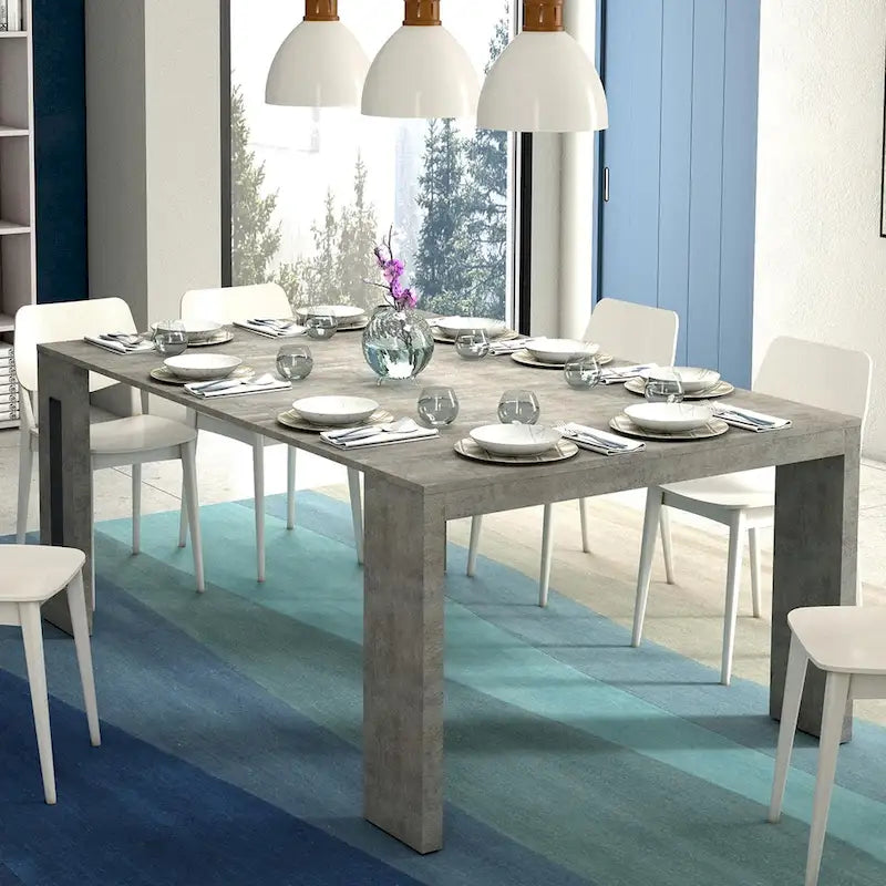Uitschuifbare eettafel (console) - 80 cm B x 44,5 cm D x 76 cm H (uitschuifbaar tot 185,5 cm B)