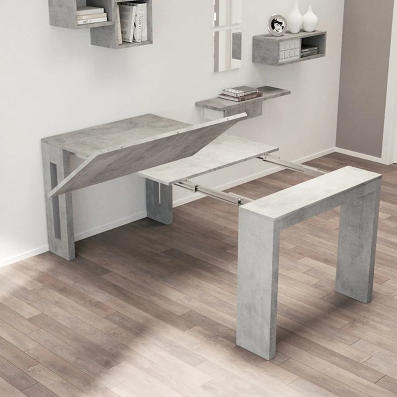 Uitschuifbare eettafel (console) - 80 cm B x 44,5 cm D x 76 cm H (uitschuifbaar tot 185,5 cm B)