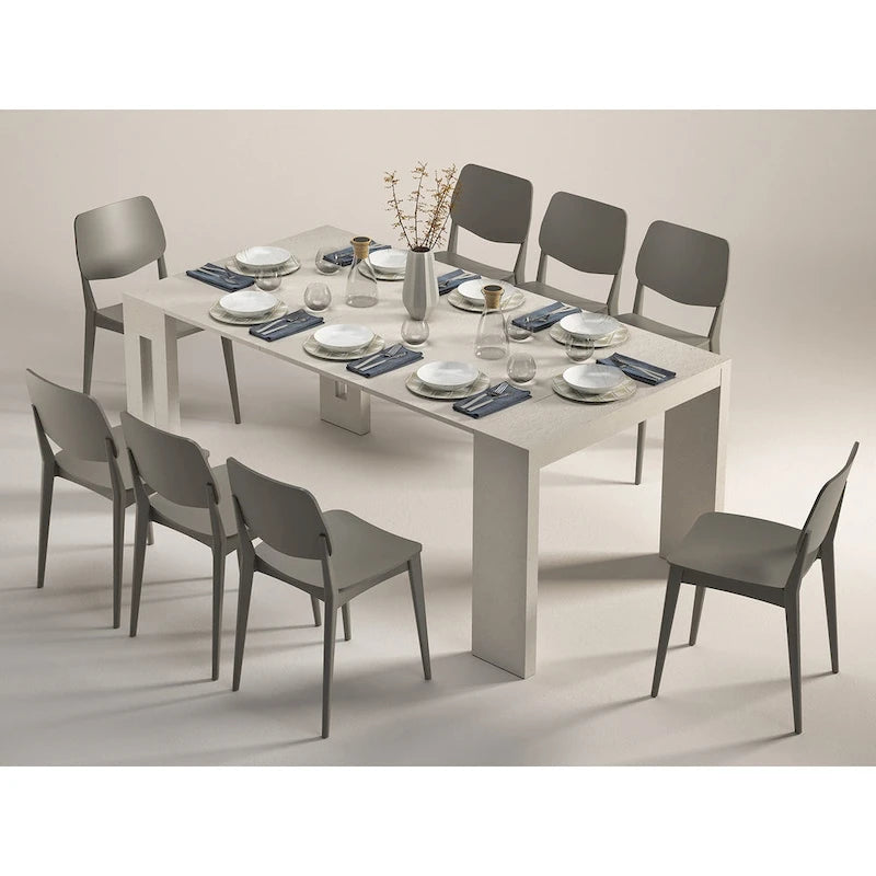 Uitschuifbare eettafel (console) - 80 cm B x 44,5 cm D x 76 cm H (uitschuifbaar tot 185,5 cm B)