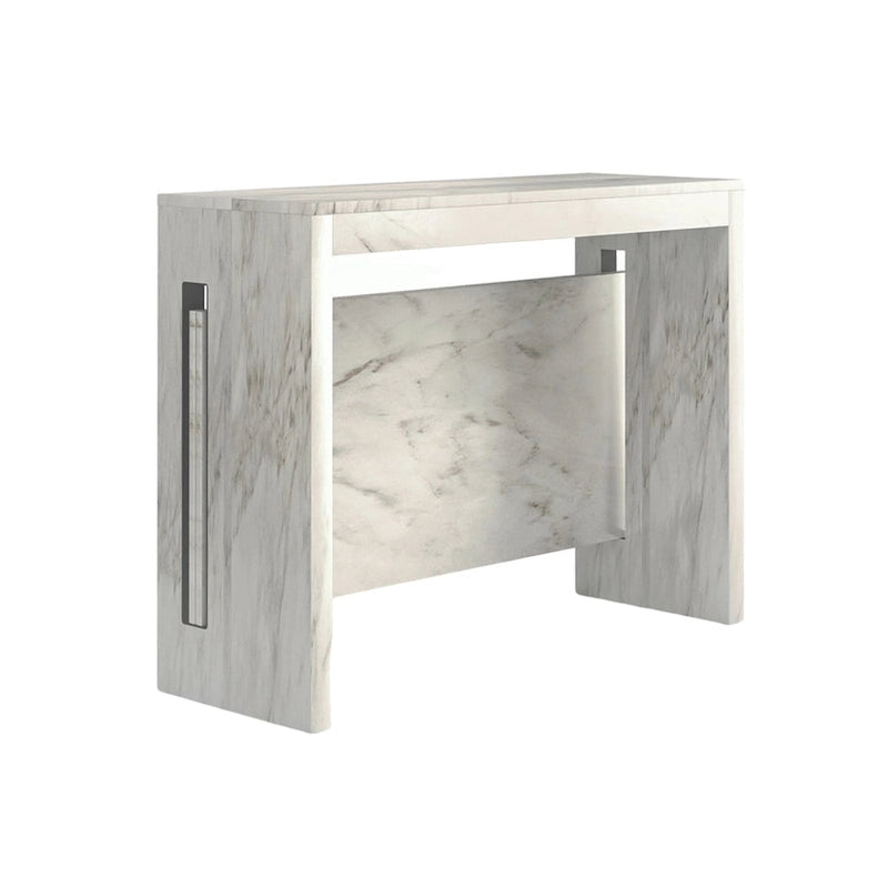 Uitschuifbare eettafel (console) - 80 cm B x 44,5 cm D x 76 cm H (uitschuifbaar tot 185,5 cm B)