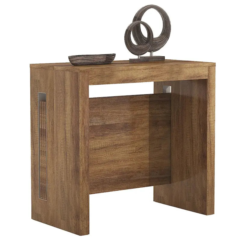 Uitschuifbare eettafel (console) - 80 cm B x 44,5 cm D x 76 cm H (uitschuifbaar tot 185,5 cm B)