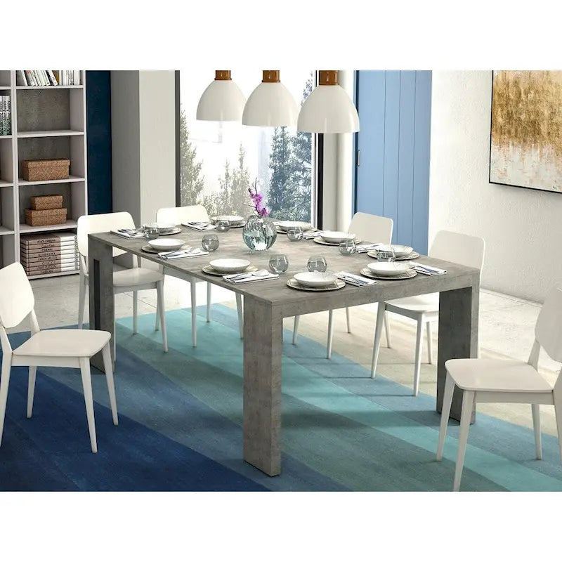 Uitschuifbare eettafel (console) - 80 cm B x 44,5 cm D x 76 cm H (uitschuifbaar tot 185,5 cm B)