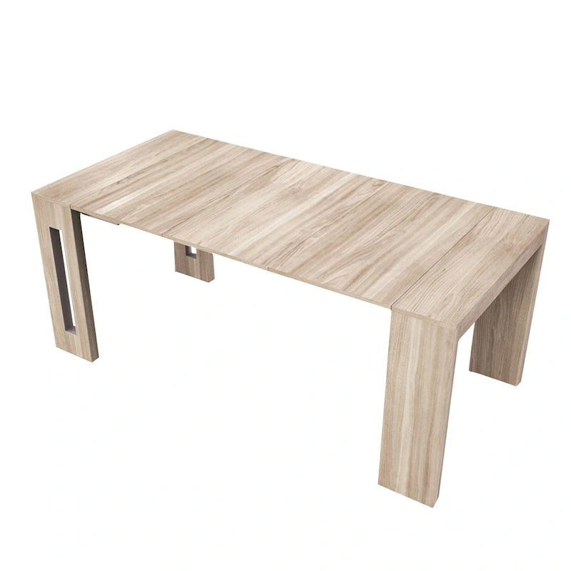 Uitschuifbare eettafel (console) - 80 cm B x 44,5 cm D x 76 cm H (uitschuifbaar tot 185,5 cm B)