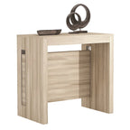 Uitschuifbare eettafel (console) - 80 cm B x 44,5 cm D x 76 cm H (uitschuifbaar tot 185,5 cm B)