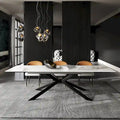 Uitschuifbare eettafel van gesinterd steen (200 cm tot 280 cm)