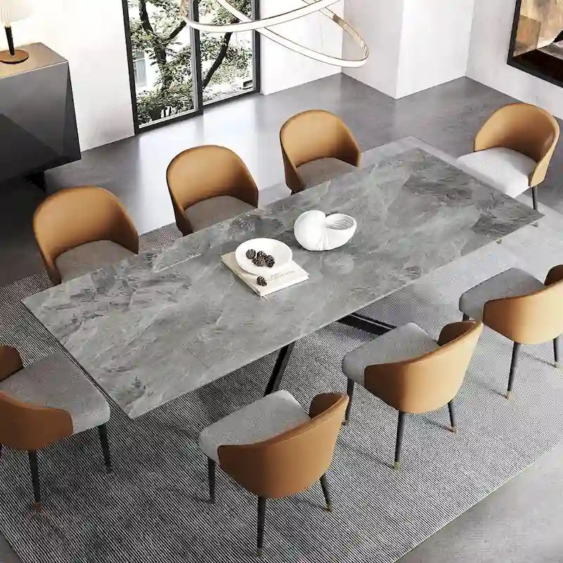 Uitschuifbare eettafel van gesinterd steen (200 cm tot 280 cm)