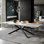 Uitschuifbare eettafel van gesinterd steen (200 cm tot 280 cm)