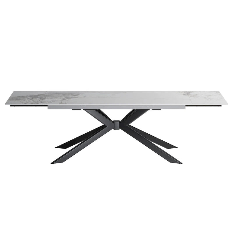 Uitschuifbare eettafel van gesinterd steen (200 cm tot 280 cm)
