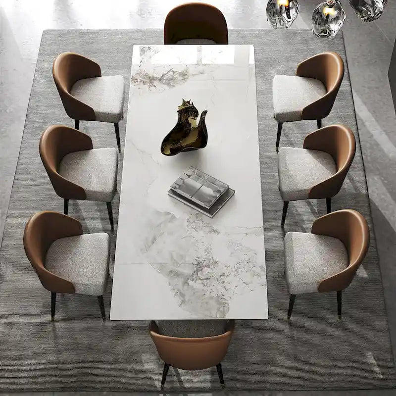 Uitschuifbare eettafel van gesinterd steen (200 cm tot 280 cm)