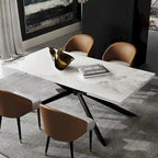 Uitschuifbare eettafel van gesinterd steen (200 cm tot 280 cm)