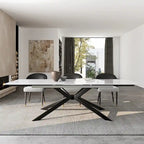 Uitschuifbare eettafel van gesinterd steen (200 cm tot 280 cm)