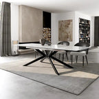Uitschuifbare eettafel van gesinterd steen (200 cm tot 280 cm)