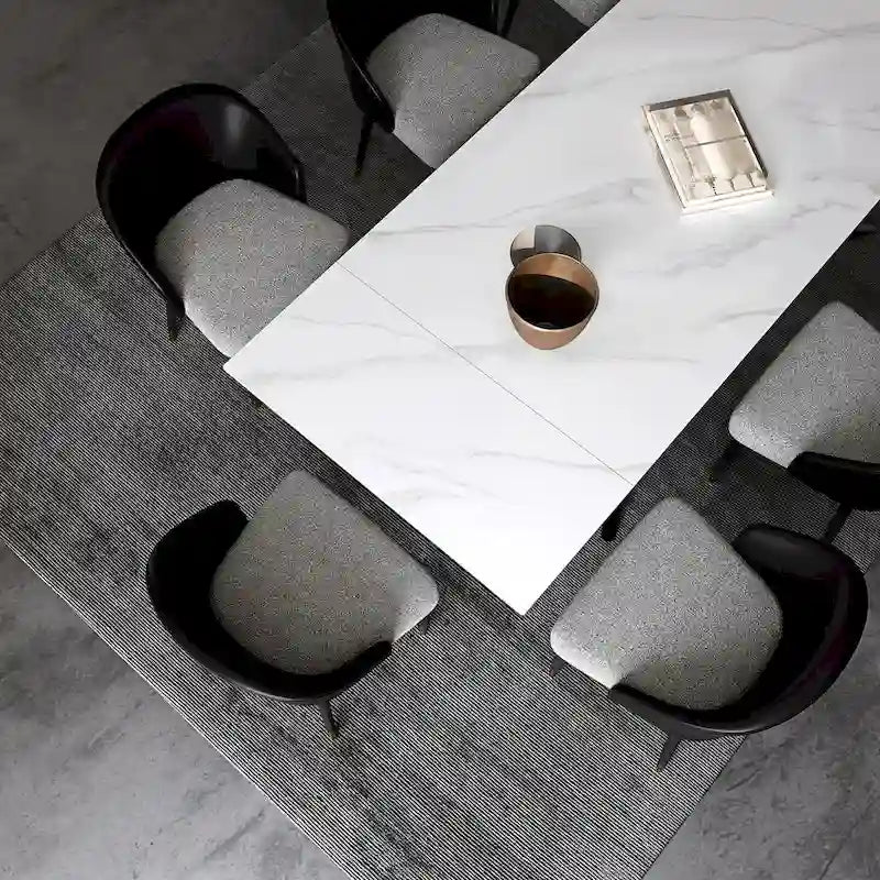 Uitschuifbare eettafel van gesinterd steen (200 cm tot 280 cm)