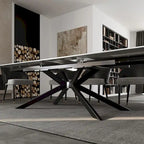 Uitschuifbare eettafel van gesinterd steen (200 cm tot 280 cm)