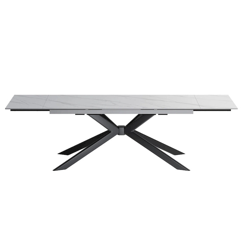 Uitschuifbare eettafel van gesinterd steen (200 cm tot 280 cm)