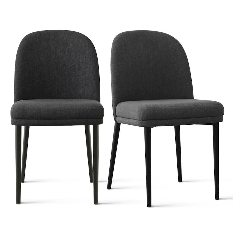 Gestoffeerde eetkamerstoel, set van 2
