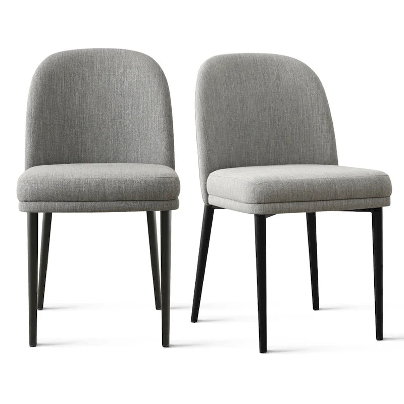Gestoffeerde eetkamerstoel, set van 2