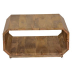 30-inch holle kubus salontafel van naturel bruin mangohout