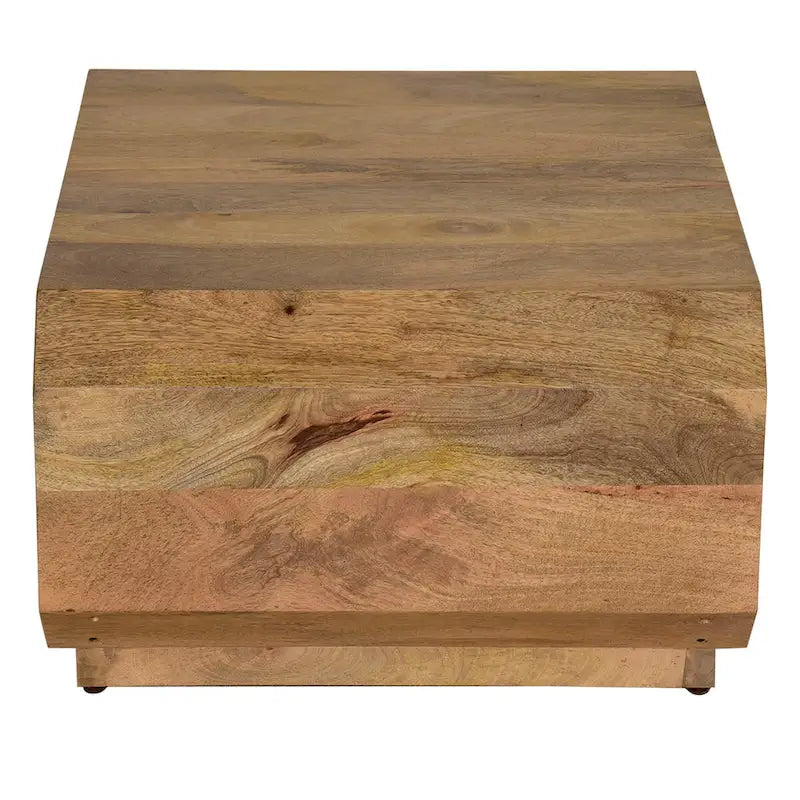 30-inch holle kubus salontafel van naturel bruin mangohout