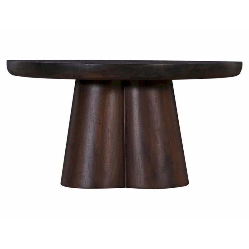 31 inch Ronde Houten Salontafel met Voetstuk