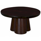31 inch Ronde Houten Salontafel met Voetstuk