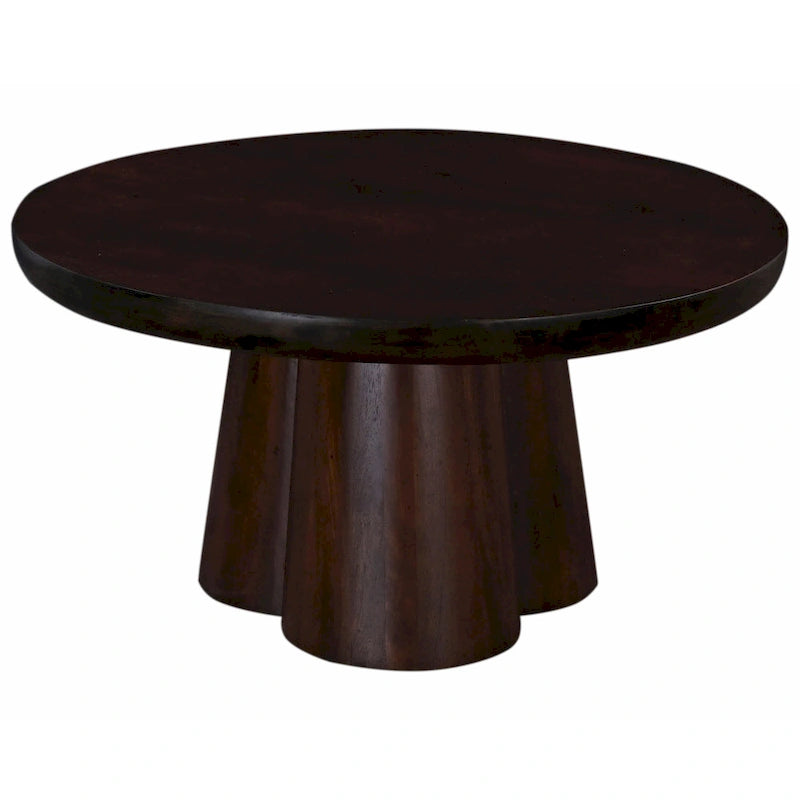 31 inch Ronde Houten Salontafel met Voetstuk