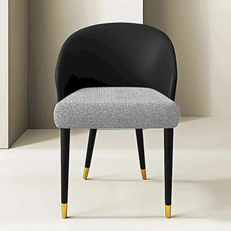 Eetkamerstoel met bekleding van imitatieleer en stof, set van 4