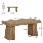55-inch bureau met dubbele trapezoïde onderstellen