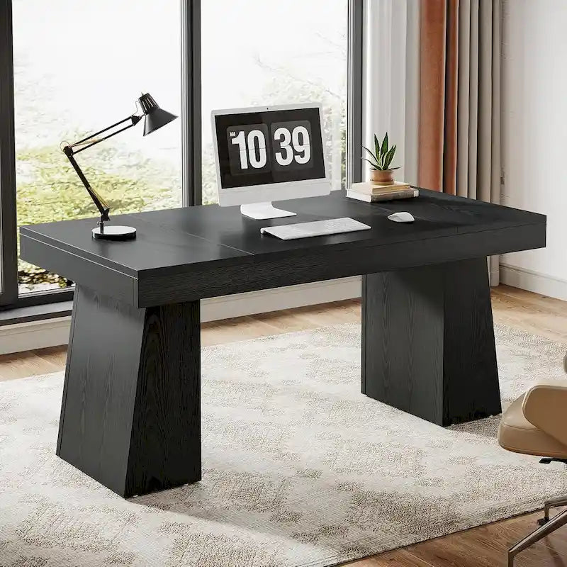 55-inch bureau met dubbele trapezoïde onderstellen