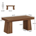 55-inch bureau met dubbele trapezoïde onderstellen